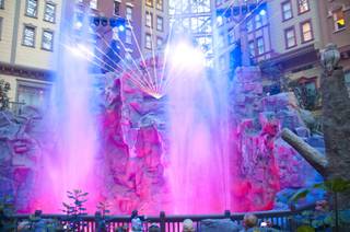 Mystic Falls Park, pictured here inside Sam's Town on Thursday, Oct. 20, 2011, features a newly revamped laser light and water show.